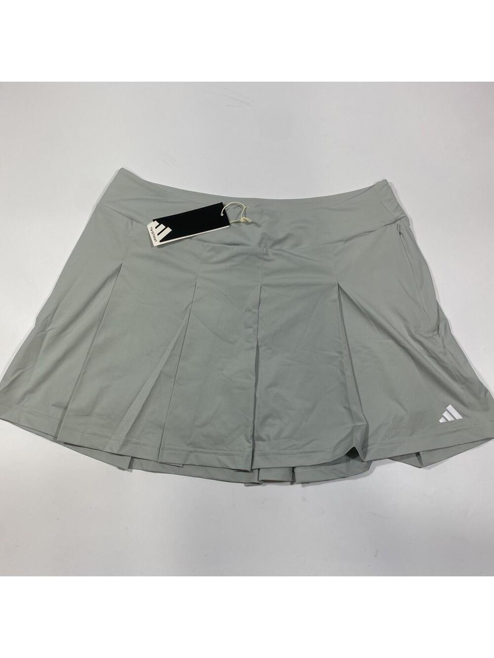 Adidas Women Sz Large L Ultimate365 Tour Pleated Golf Skort Wonder Silver JC9260
